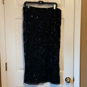 Wild Fable Women Trendy Dark Romantic Sheer Lace See Through Maxi Skirt Size L